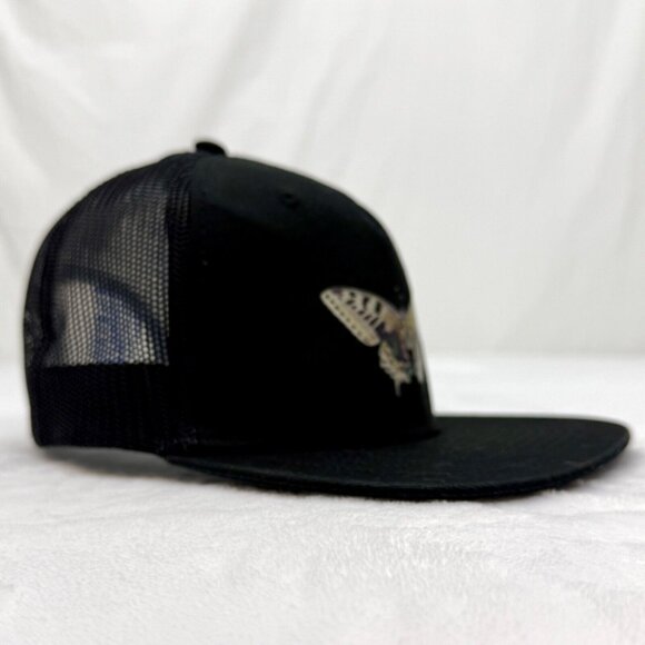 Art Class Butterfly Snapback Meshback Trucker Cap Hat Black - Picture 2 of 11